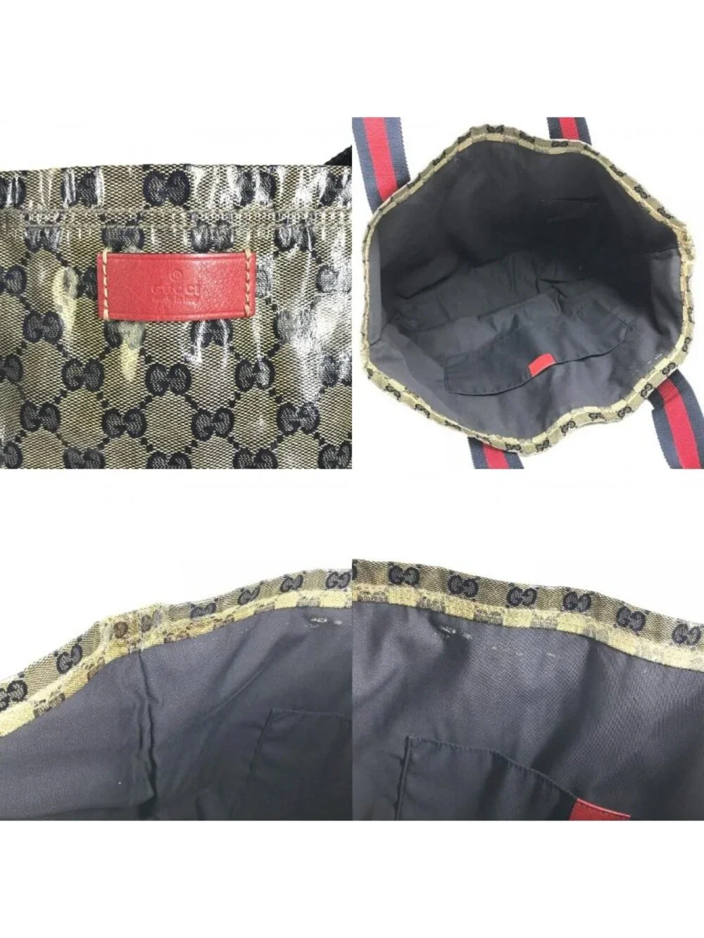 Gucci Shoulder Bag GG Logo Navy
